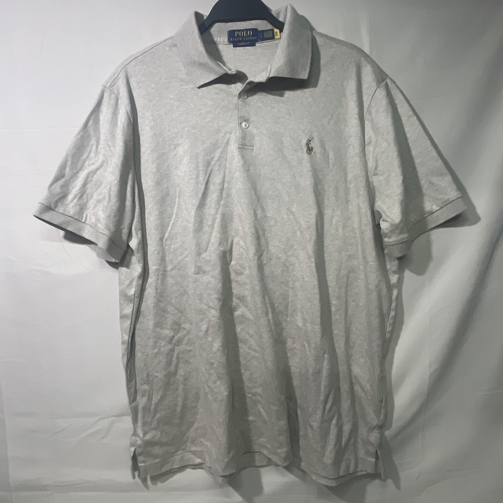 Polo Ralph Lauren Beige Classic-Fit Polo Shirt Mens Size Large